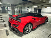 Ferrari F8 Tributo Spider 2020 2021 2022 2023 with Aftermarket Parts - Rear Diffuser & Canards Carbon Fiber from Ventus Veloce